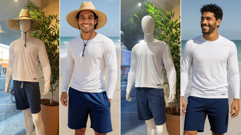 Mostre a essência da sua coleção com visuais criados pelo FotoModel que revelam personalidade em cada look.